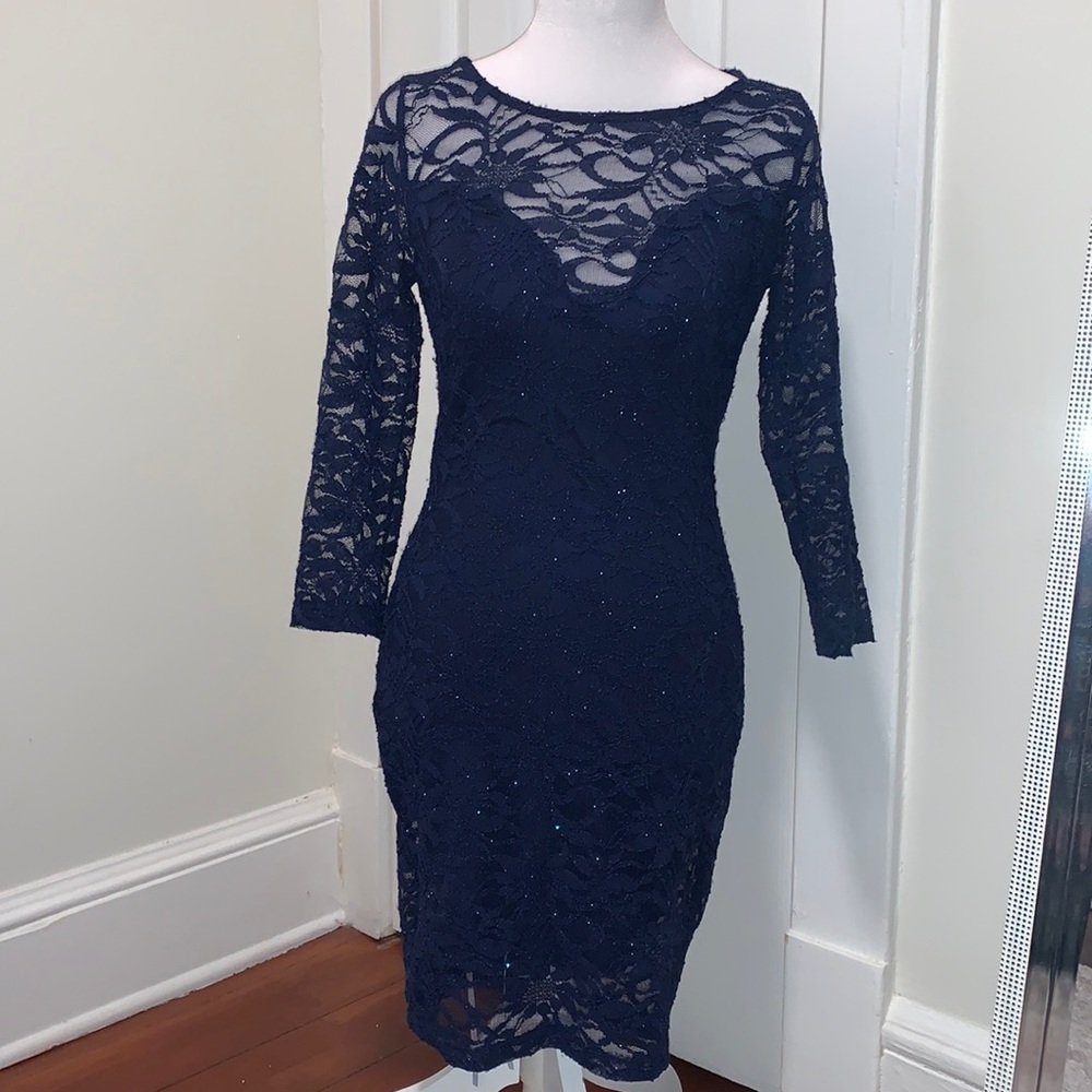 Blue Sparkle Cocktail Dress